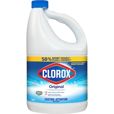 Clorox Original Concentrated Bleach 3.57 l, $0.22/100ml