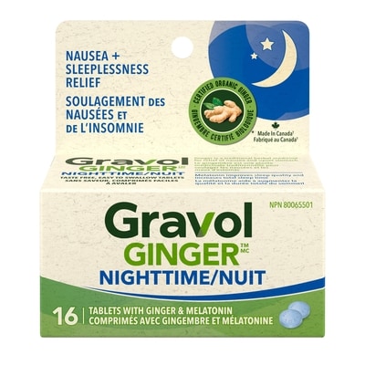 Gravol Ginger Pour la nuit 16 ea, 0,69 $/1ch