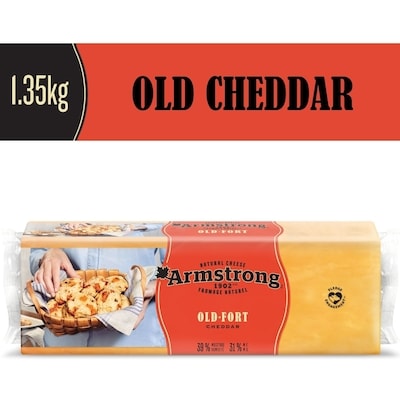 Armstrong Old Cheddar Cheese 1.35 kg, $1.70/100g