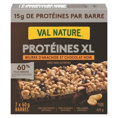 Nature Valley Protéines XL Barres tendres Beurre d’arachide et chocolat noir 420.7 g, 1,90 $/100g