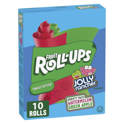 Betty Crocker Fruit Roll-Ups™ Variety Pack Jolly Rancher Green Apple and Watermelon 141 g, $2.66/100g