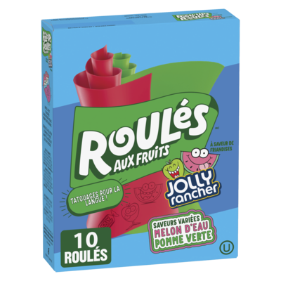 Betty Crocker Roulés aux fruitsMC Saveurs Variées Jolly Rancher Pomme verte et melon d'eau 141 g, 2,66 $/100g