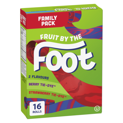 Betty Crocker Fruit By The Foot Strawberry and Berry Tie Dye Family Pack  340 g, $2.64/100g