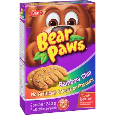 Bear Paws Rainbow Chip Cookies