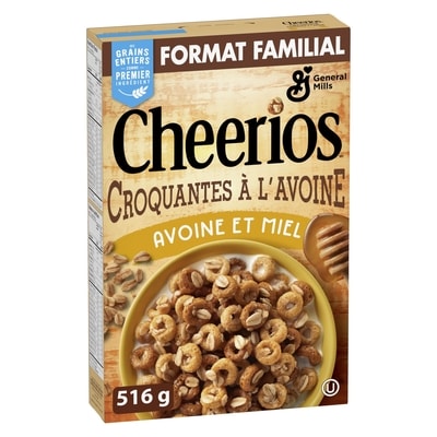 General Mills Cheerios Croquantes à l'Avoine & au Miel, Format Familial 516 g, 1,36 $/100g