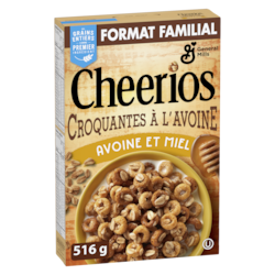 General Mills Cheerios Croquantes à l'Avoine & au Miel, Format Familial 516 g, 1,55 $/100g