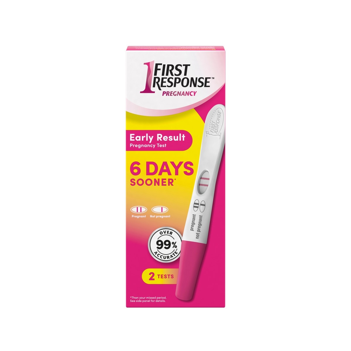First Response Early Result Pregnancy Test 2 ea, $11.00/1ea