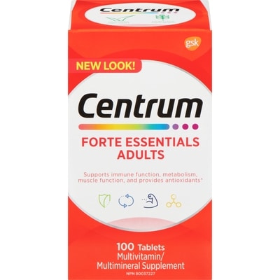 Centrum Forte Essentials      100 ea, $0.21/1ea