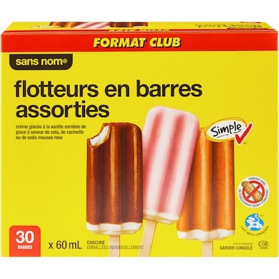 Flotteurs en barres assorties, format club