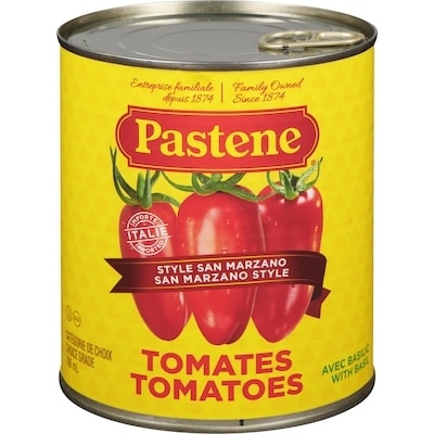 Pastene San Marzano Tomatoes     796 ml, $0.60/100ml