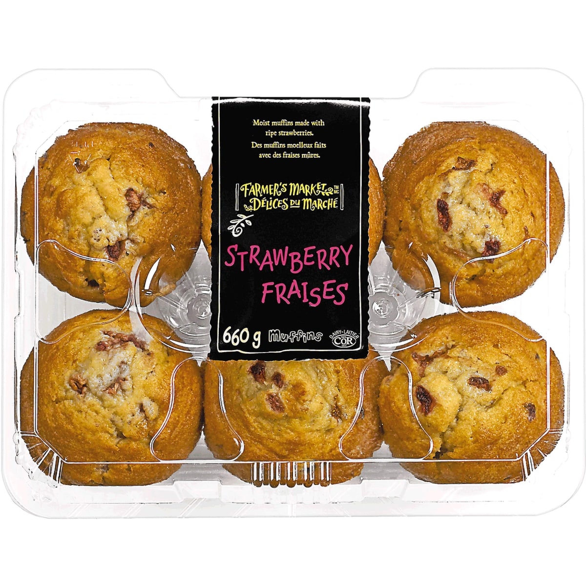 Délices du Marché Dm Muffins A La Fraise 600 g, 1,17 $/100g