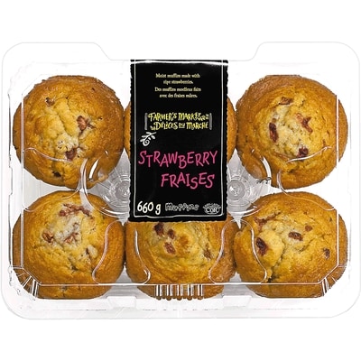 Délices du Marché Dm Muffins A La Fraise 600 g, 1,00 $/100g