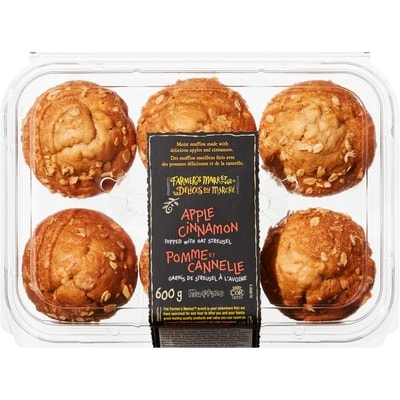 Délices du Marché Muffins pomme et cannelle 600 g, 1,08 $/100g