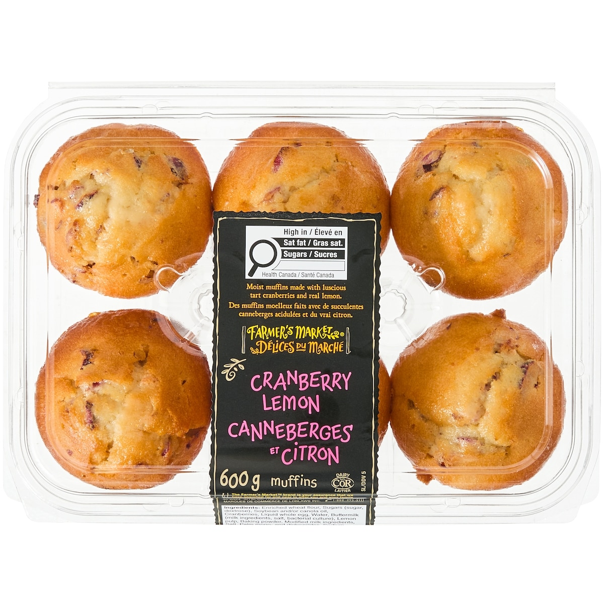 Farmer's Market Cranberry Lemon Muffins