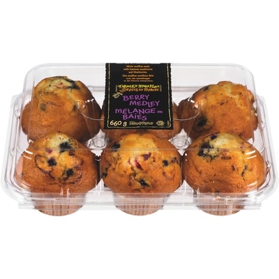 Farmer's Market Berry Medley Muffins 570 g, $1.23/100g