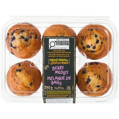 Farmer's Market Berry Medley Muffins 570 g, $1.05/100g