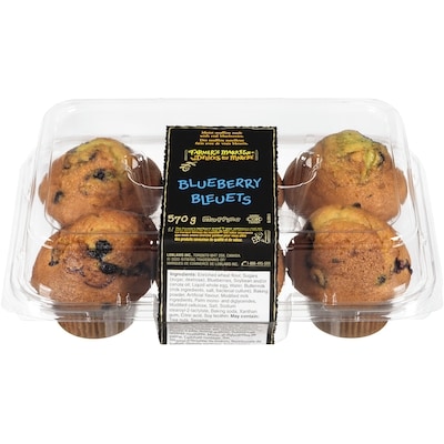 Farmer's Market Blueberry Muffins 570 g, $1.23/100g