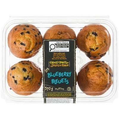 Délices du Marché Muffins aux bleuets 570 g, 1,14 $/100g