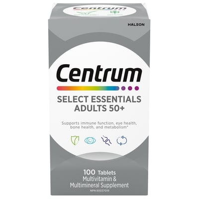 Centrum Select Essentials      100 ea, $0.18/1ea