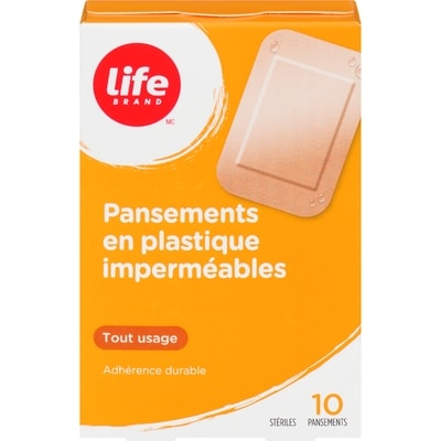 Life Pansement en plastique, imperméable, 10 pansements 10 ea, 0,40 $/1ch