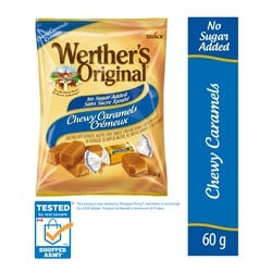 Werther's Original No Sugar Added Chewy Caramel Candy 60 g, $5.48/100g