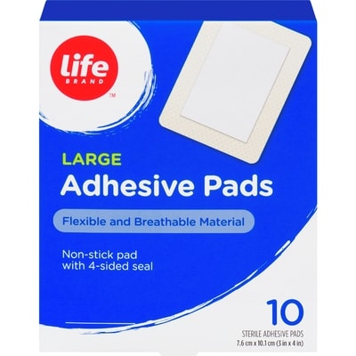 Life Brand Large Adhesive Pads, 10 Pack 10 ea, $0.38/1ea