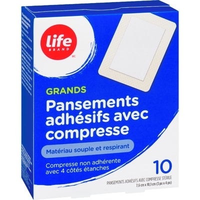 Grands tampons adhésifs, 10 par paquet