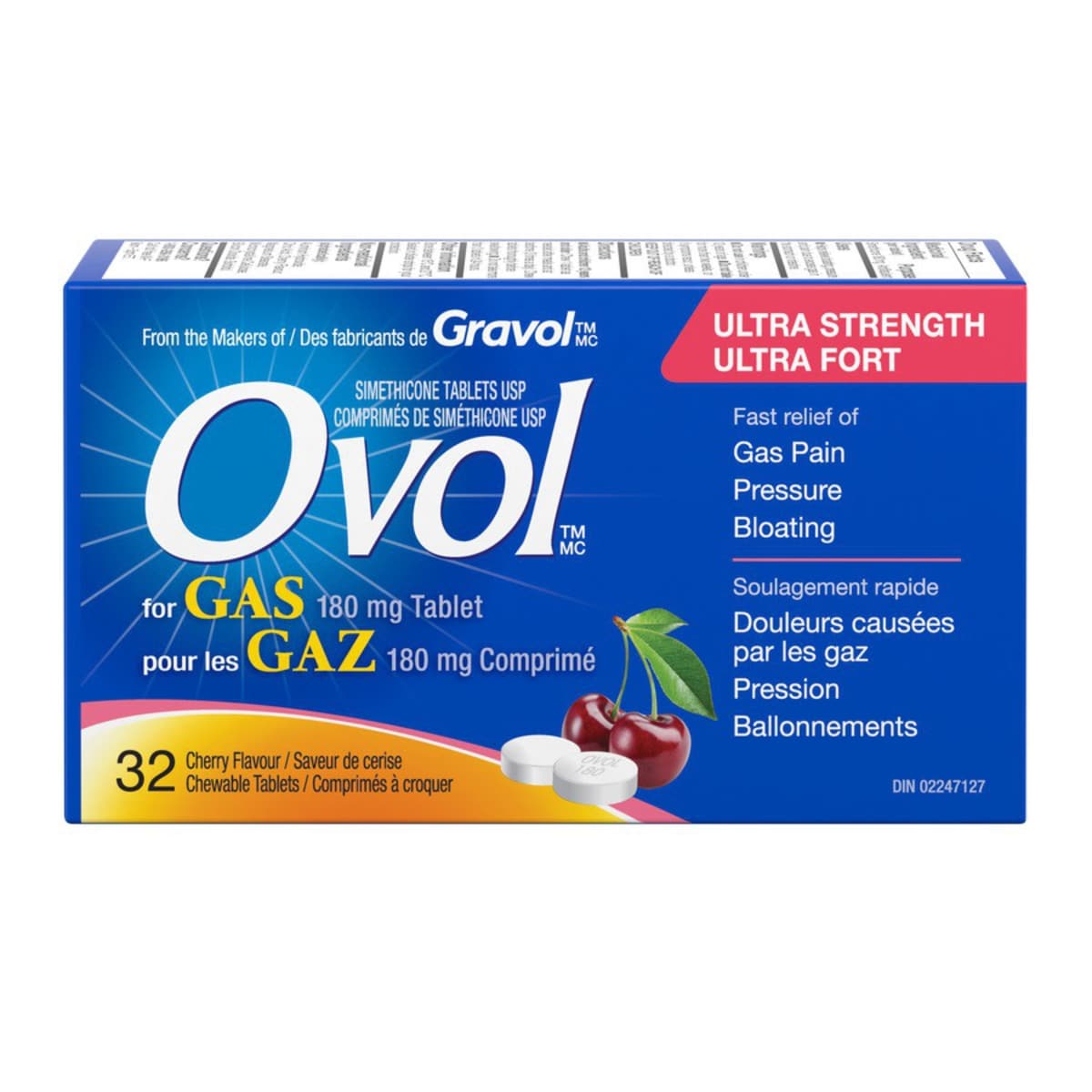 Ovol Ultra Strength Anti-Gas Chewable Cherry Tablets 32 ea, $0.37/1ea