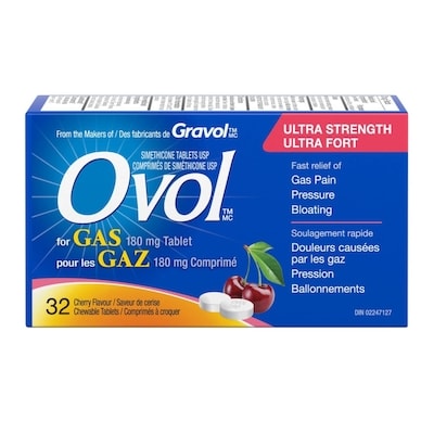 Ovol Ultra Strength Anti-Gas Chewable Cherry Tablets 32 ea, $0.41/1ea