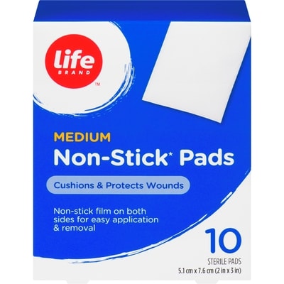 Life Brand Medium Non-Stick Pads, 10 Pack 10 ea, $0.45/1ea