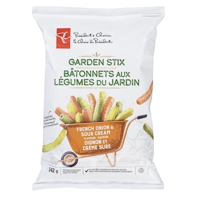 le Choix du Président Bâtonnets aux légumes du jardin, saveur oignon et crème sure 142 g, 2,67 $/100g