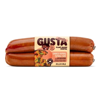 Gusta Seitan sausages -Smoked Paprika 350 g, $2.29/100g