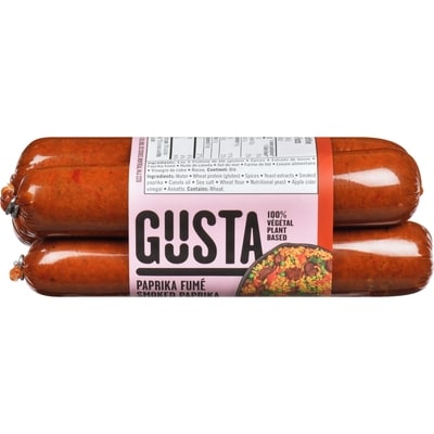 Gusta Smoked Paprika Vegan Sausage 350 g, $2.57/100g