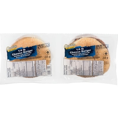Quality Quarter Pound Cheese Burger 450 g, $2.22/100g