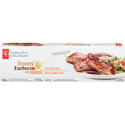 President's Choice Smokin' Honey Fully Cooked Pork Back Ribs 500 g, $2.80/100g