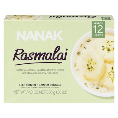Nanak Dessert Indien Rasmalai 850 g, 1,12 $/100g