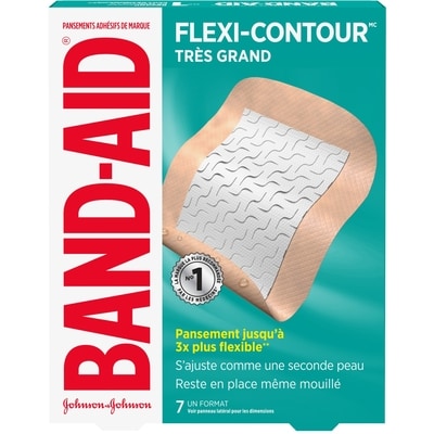 Band-Aid Pansements adhesifs Flexi-Contour Très Grand 7 ea, 1,00 $/1ch