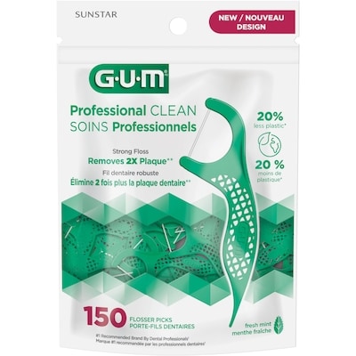 GUM Porte-fils Soins Professionnels, menthe 150 ea, 0,05 $/1ch