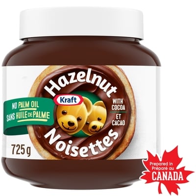 Kraft Tartinade aux noisettes avec cacao, pot 725 g, 1,03 $/100g
