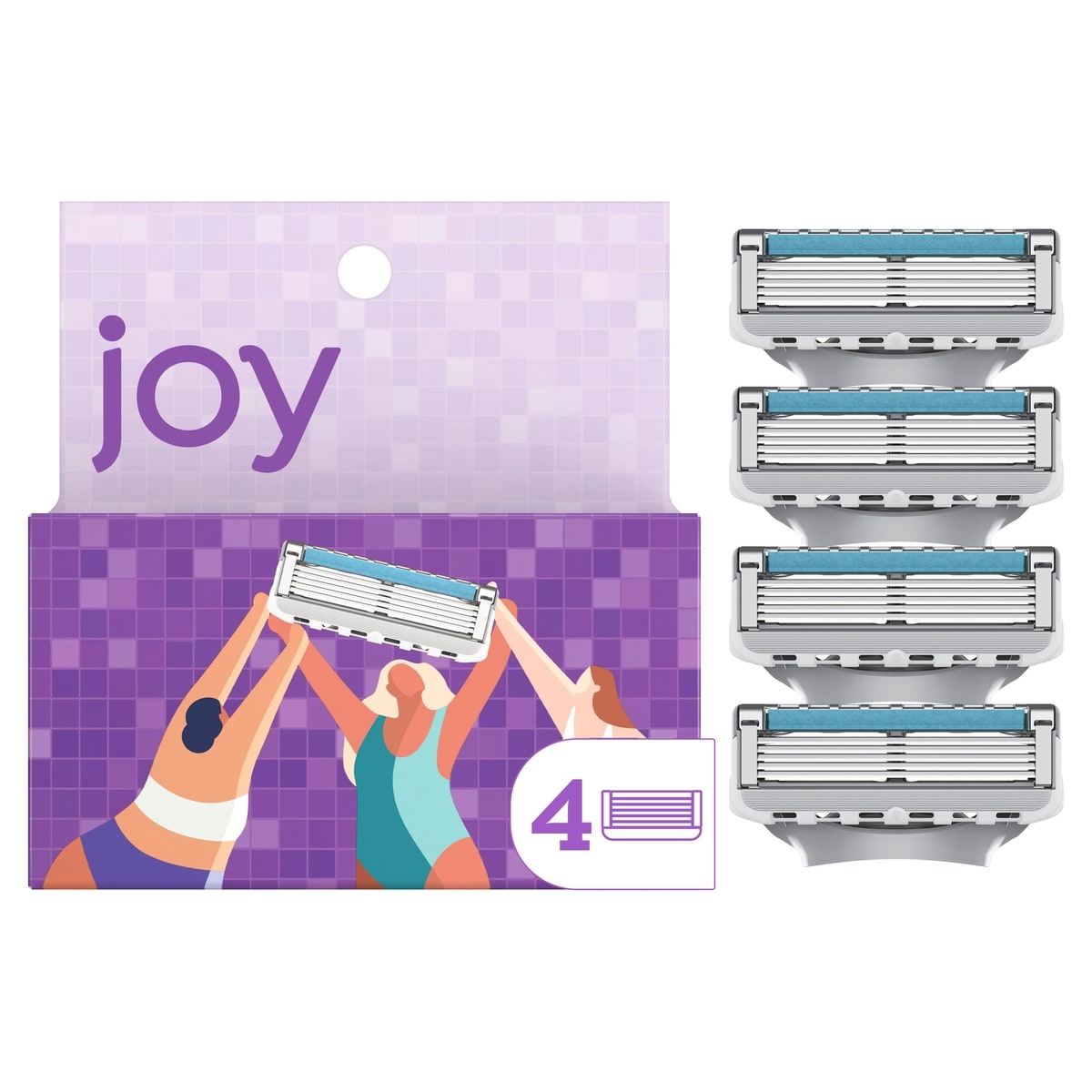 Joy Razor Blade Cartridge Refill for Women, 4 Blade Refills 4 ea, $3.75/1ea