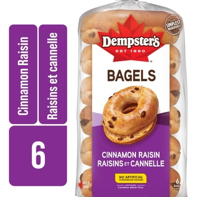 Dempster Cinnamon Raisin Bagels 450 g, $1.00/100g