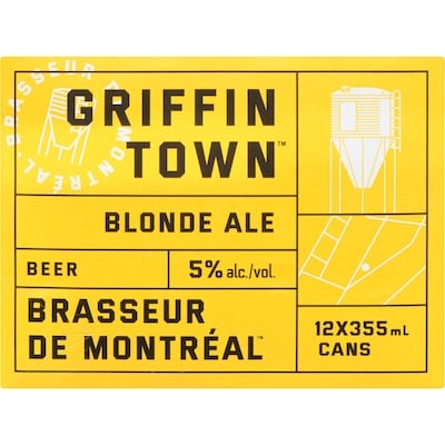 null Griffin Town Beer Blonde Ale (ID required at pick-up) 12x355.0 ml, $0.60/100ml