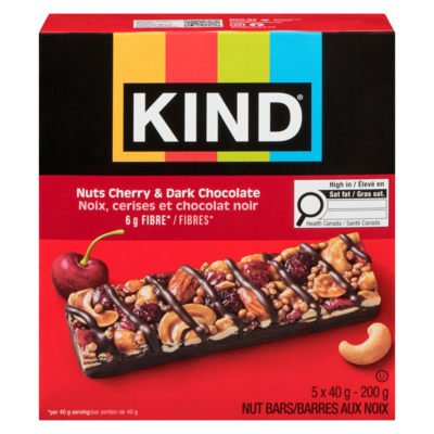 Kind Nuts Cherry & Dark Chocolate Bar 200 g, $21.23/100g