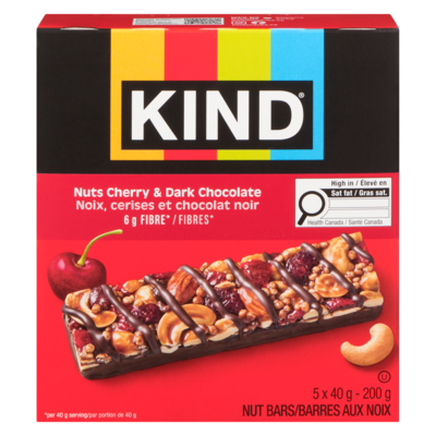 Kind Nuts Cherry & Dark Chocolate Bar 40 g, $19.98/100g