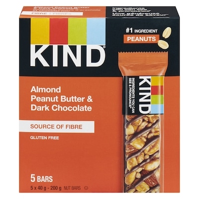 Kind Almond Peanut Butter & Dark Chocolate Bar 5x40.0 g, $4.50/100g