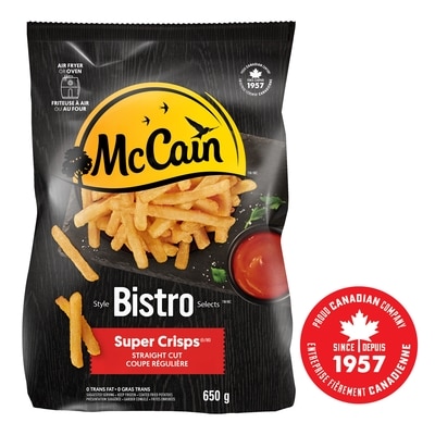 McCain Bistro Selects™ Super Crisps Straight Cut French Fries 650 g, $0.92/100g
