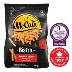 McCain Bistro Selects™ Super Crisps Straight Cut French Fries 650 g, $0.42/100g