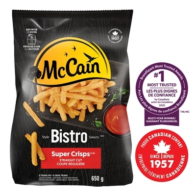 McCain Bistro Selects™ Super Crisps® Straight Cut French Fries 650 g, $0.92/100g