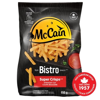 McCain Frites à coupe régulière Super Crispsᴹᴰ Style Bistro 650 g, 0,92 $/100g