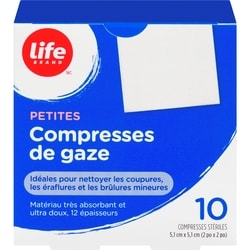 Life Petits tampons de gaze, 10 par paquet 10 ea, 0,45 $/1ch